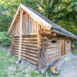 Cobertizo de madera caseta adosada herramientas para jardín Ambrogio 155 x 85 Eco