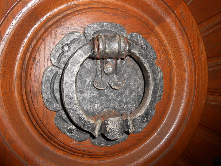 llamador puertas aro laton brillo o 100 mm