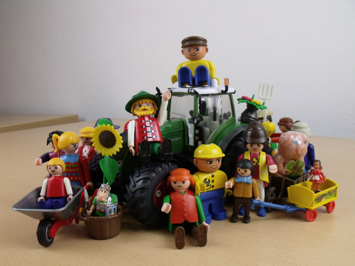 playmobil 70131 country tractor con remolque